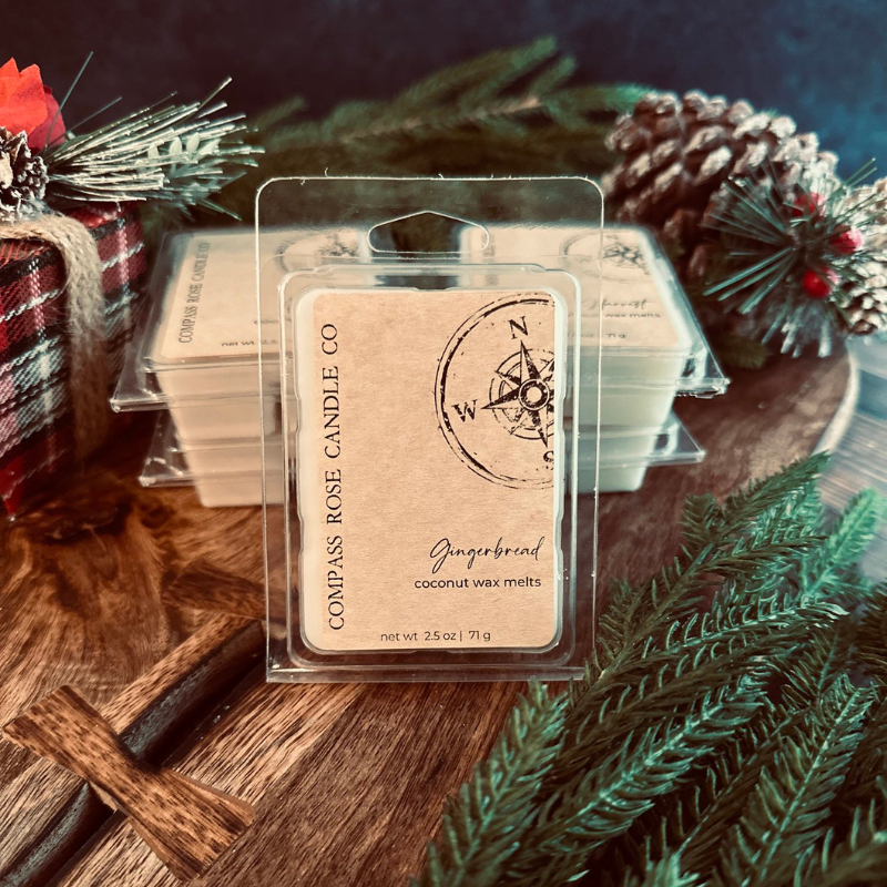 Gingerbread Coconut Wax Melts – Compass Rose Candle Company